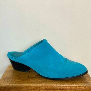 Charlotte Stone Blue Mules
